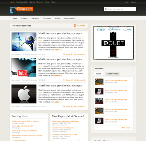 Linux.com Screenshot